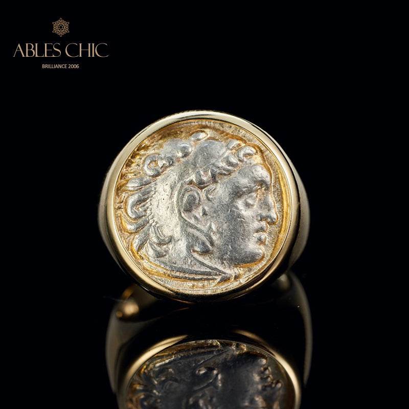 Anneau de pièce de monnaie d’Héraclès byzantin