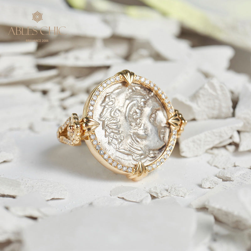 Bague pendentif Héraclès antique