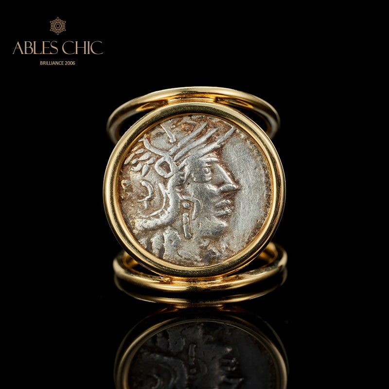 Anneau de pièce de monnaie de la déesse romaine