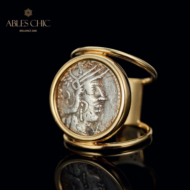 Anneau de pièce de monnaie de la déesse romaine