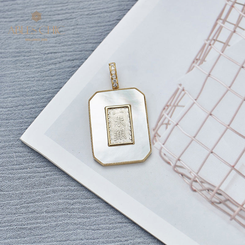 Pendentif médaillon coquillage uniquement