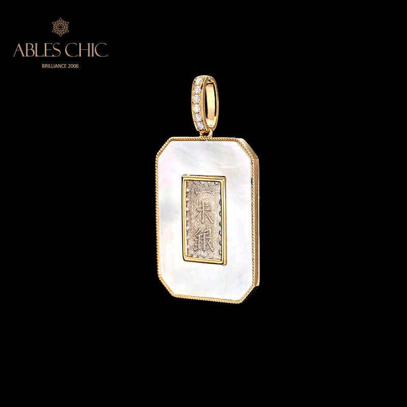 Pendentif médaillon coquillage uniquement
