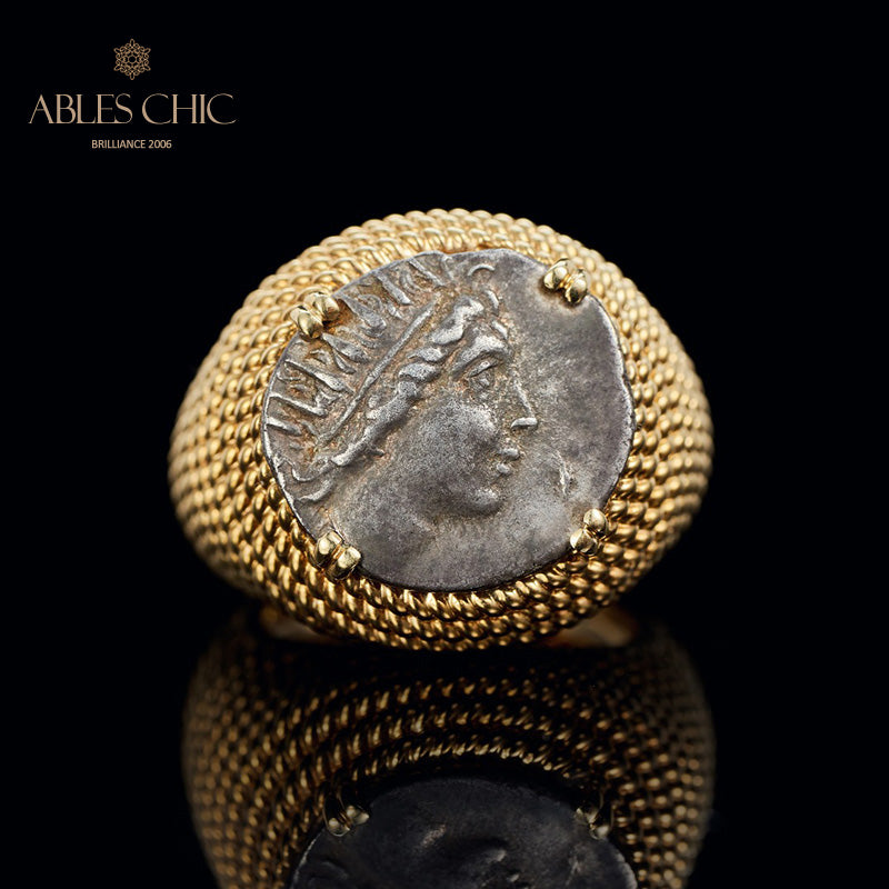 Bague byzantine Helios Coin