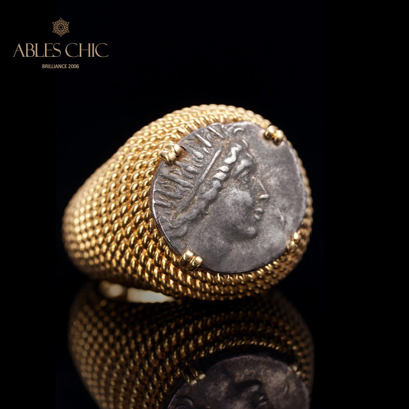 Bague byzantine Helios Coin