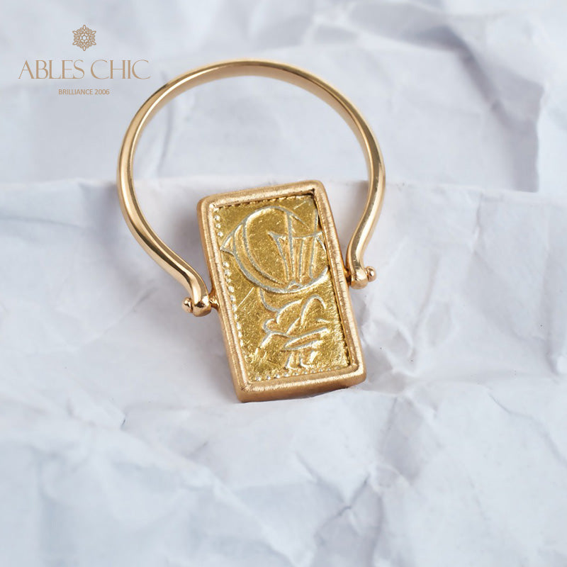 Bague pendentif pièce de monnaie personnages anciens