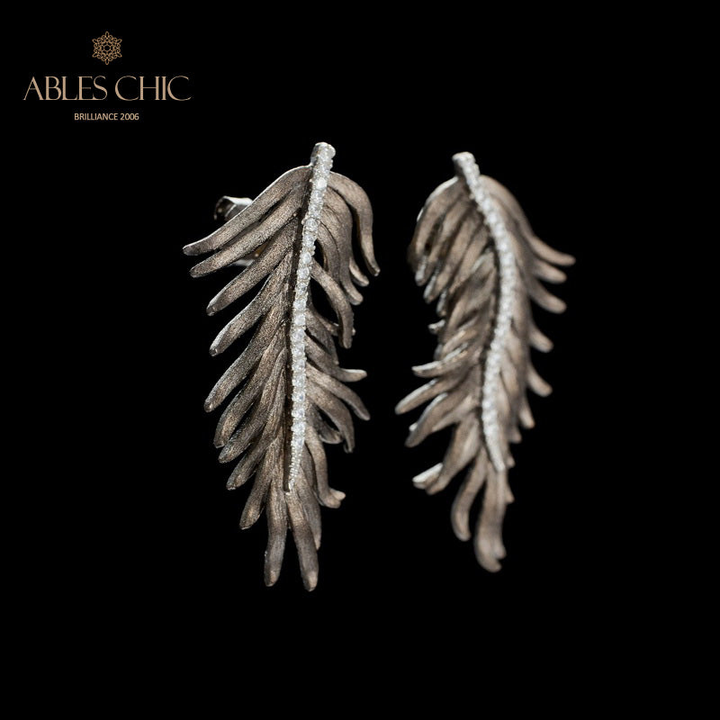 Boucles d’oreilles antiques de lustre d’aiguille de pin 5991