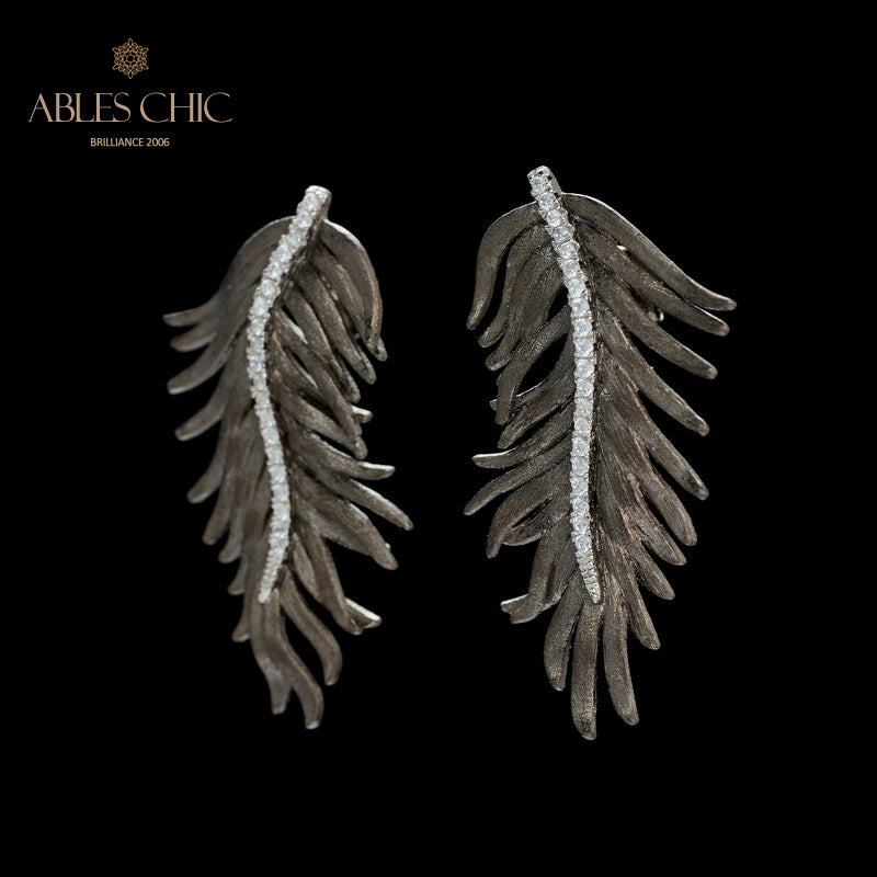Boucles d’oreilles antiques de lustre d’aiguille de pin 5991