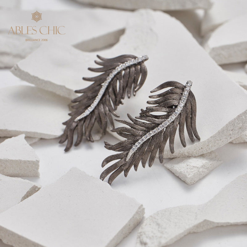 Boucles d’oreilles antiques de lustre d’aiguille de pin 5991