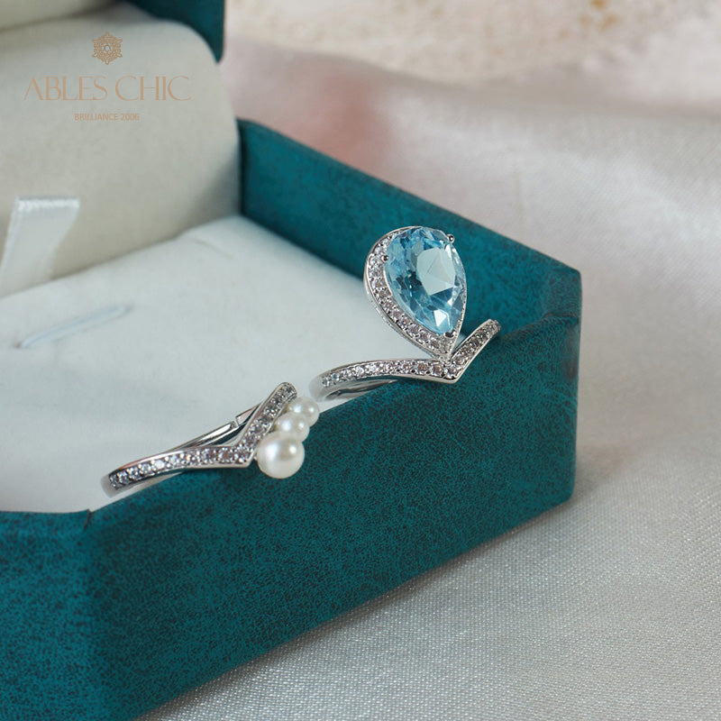 Bague pile de topaze naturelle 6041