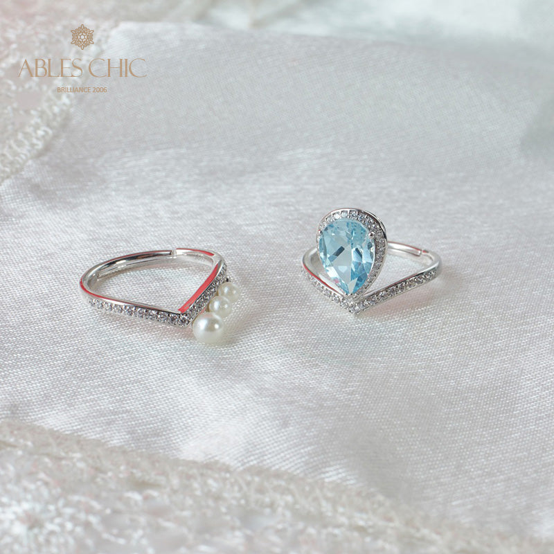 Bague pile de topaze naturelle 6041