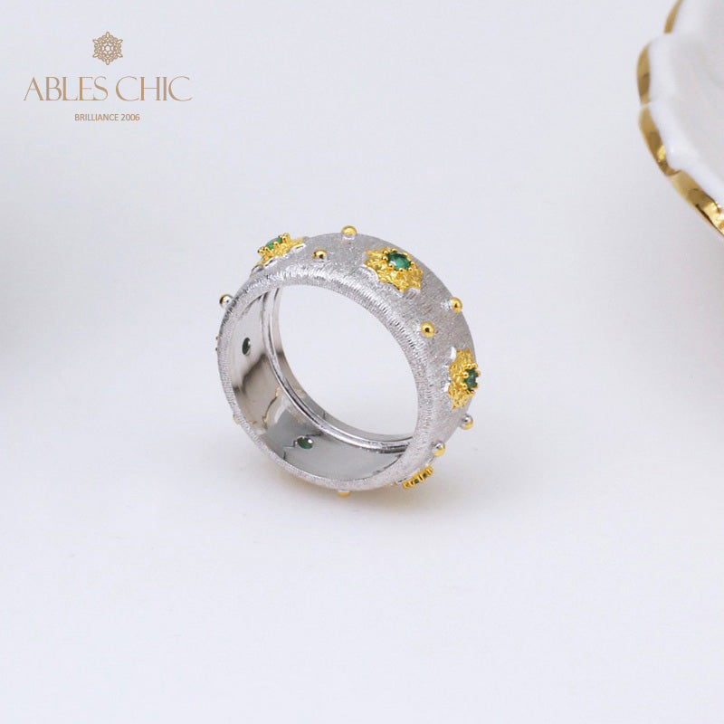 Bague Soyeuse Fleurs Étoilées 5029