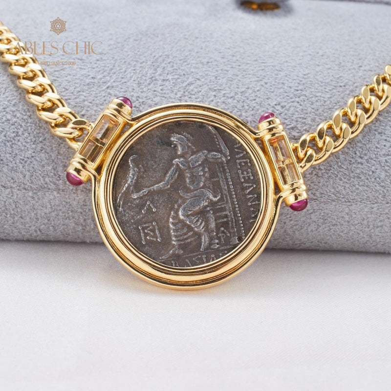 Collier de pièces antiques grecques Zeus 5842
