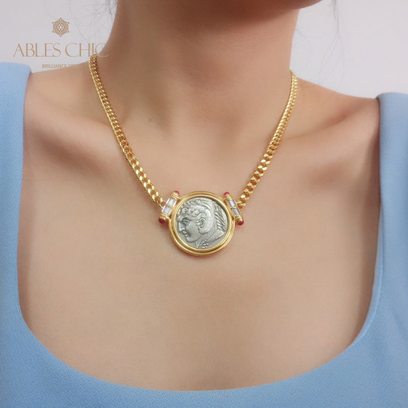 Collier de pièces antiques grecques Zeus 5842