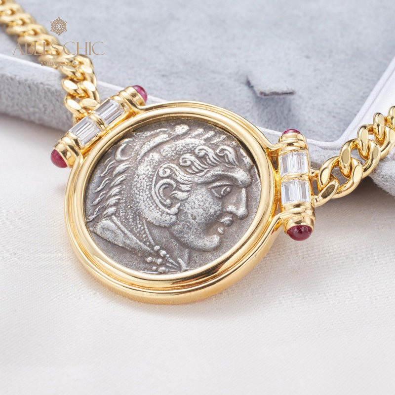 Collier de pièces antiques grecques Zeus 5842