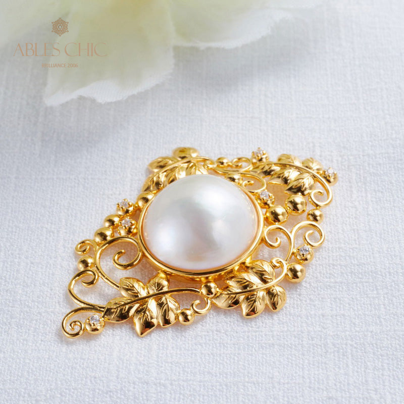 Pendentif floral en perles Mabe 5818