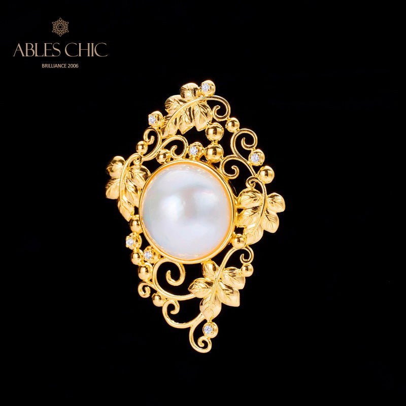 Pendentif floral en perles Mabe 5818