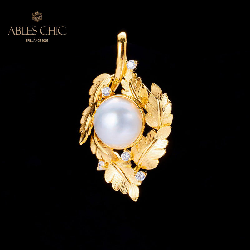 Collier guirlande de feuilles de perles Mabe 5817