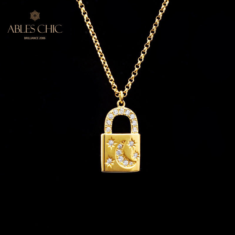 Collier pendentif cadenas 5827