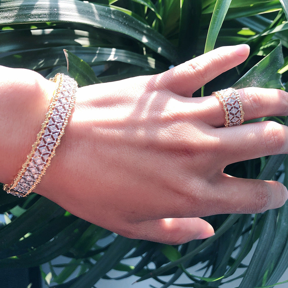 Bracelets en dentelle nid d'abeille 5863
