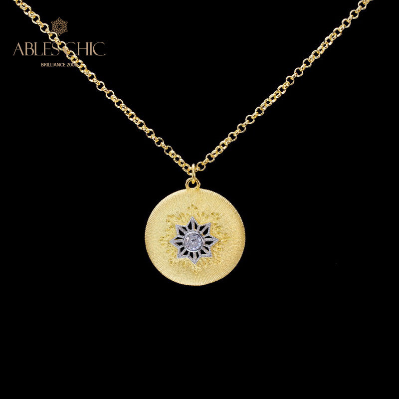 Pendentif étoile en filigrane à motif en soie 5855