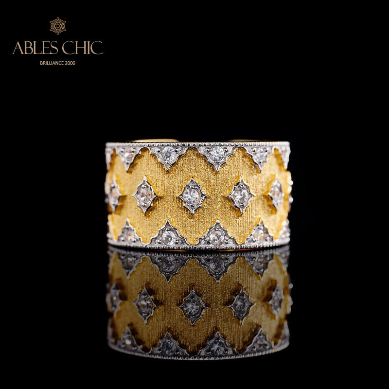Bague étoilée élément en tissu 6009