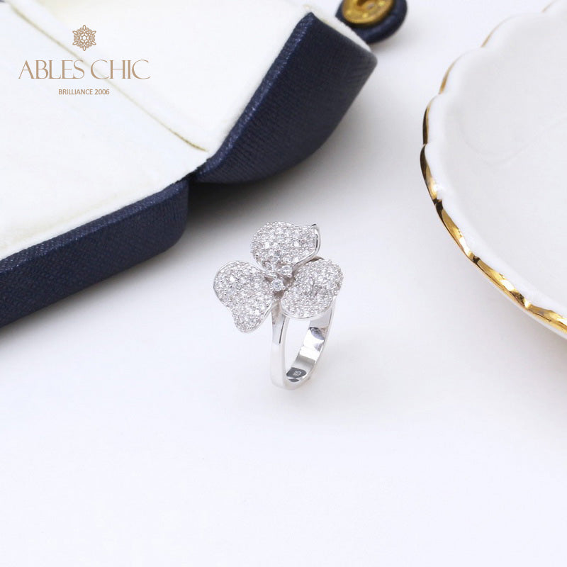 Bague Pétale de Rose Pavée 5303