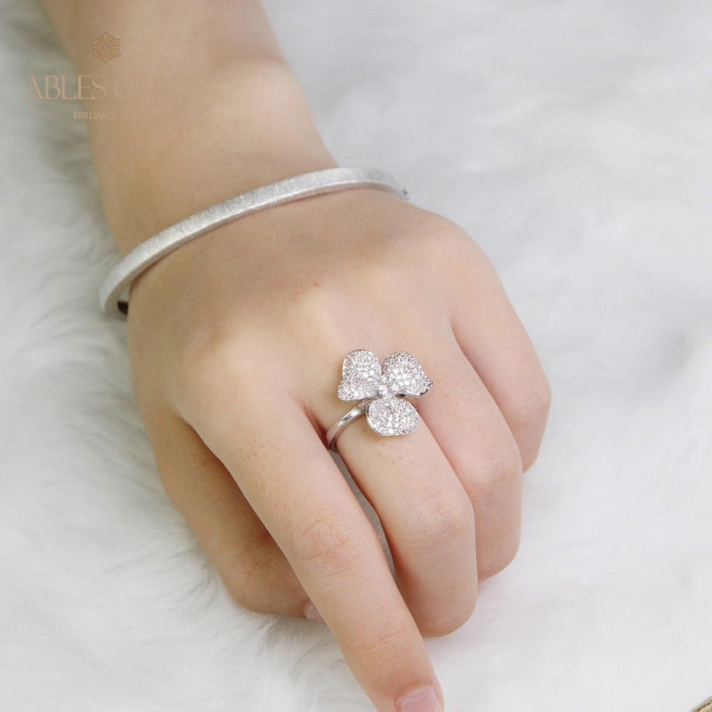 Bague Pétale de Rose Pavée 5303