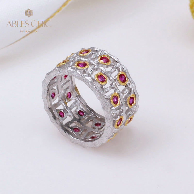 Bague avec accents de rubis 5290