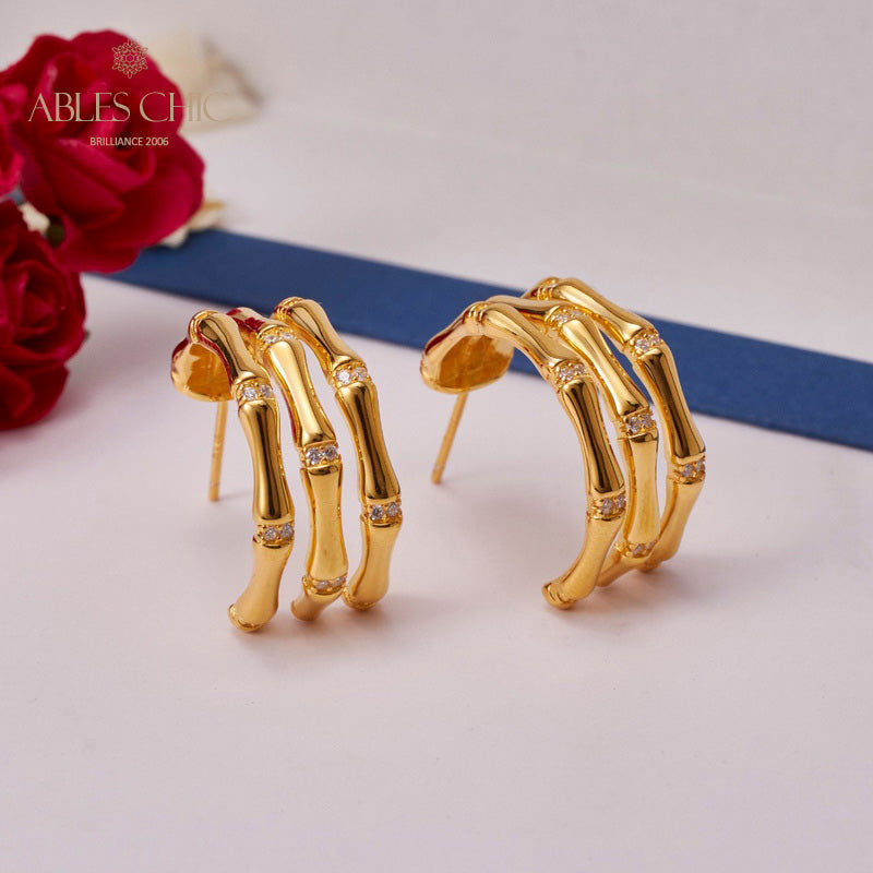 Boucles d'oreilles Noeuds Bambou 5736