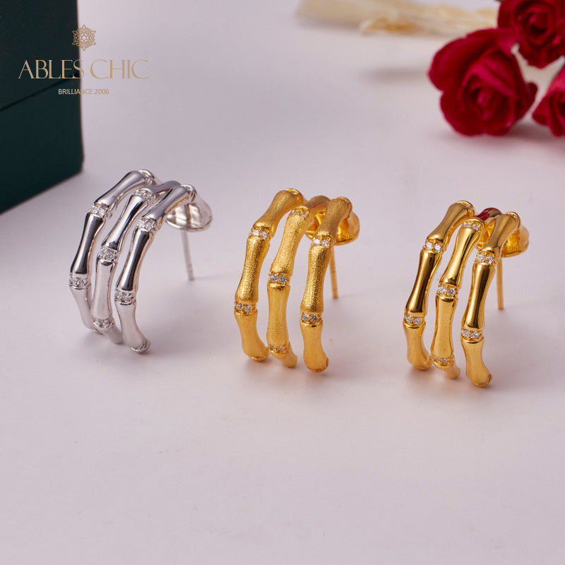 Boucles d'oreilles Noeuds Bambou 5736