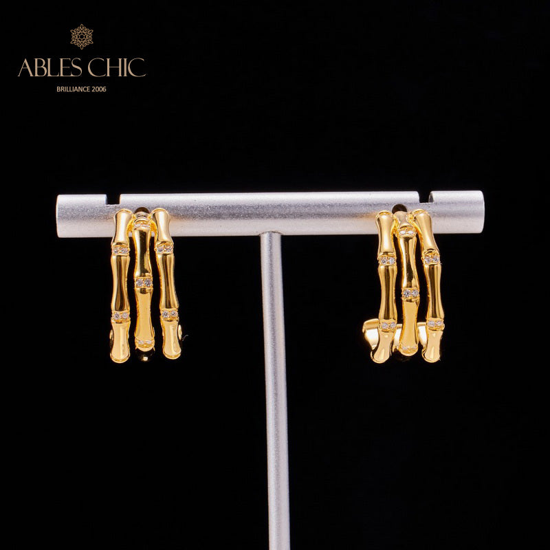 Boucles d'oreilles Noeuds Bambou 5736