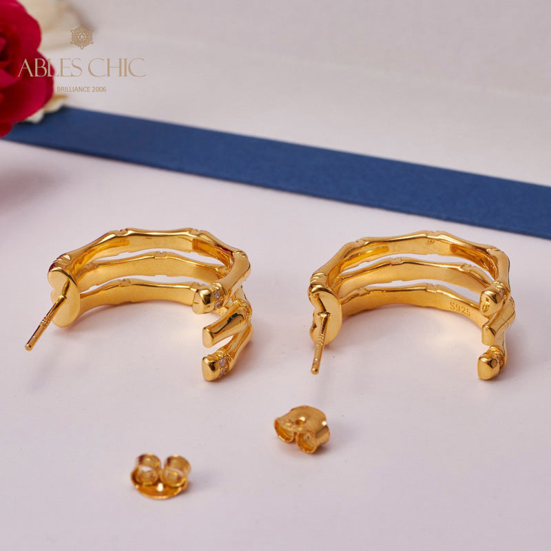 Boucles d'oreilles Noeuds Bambou 5736