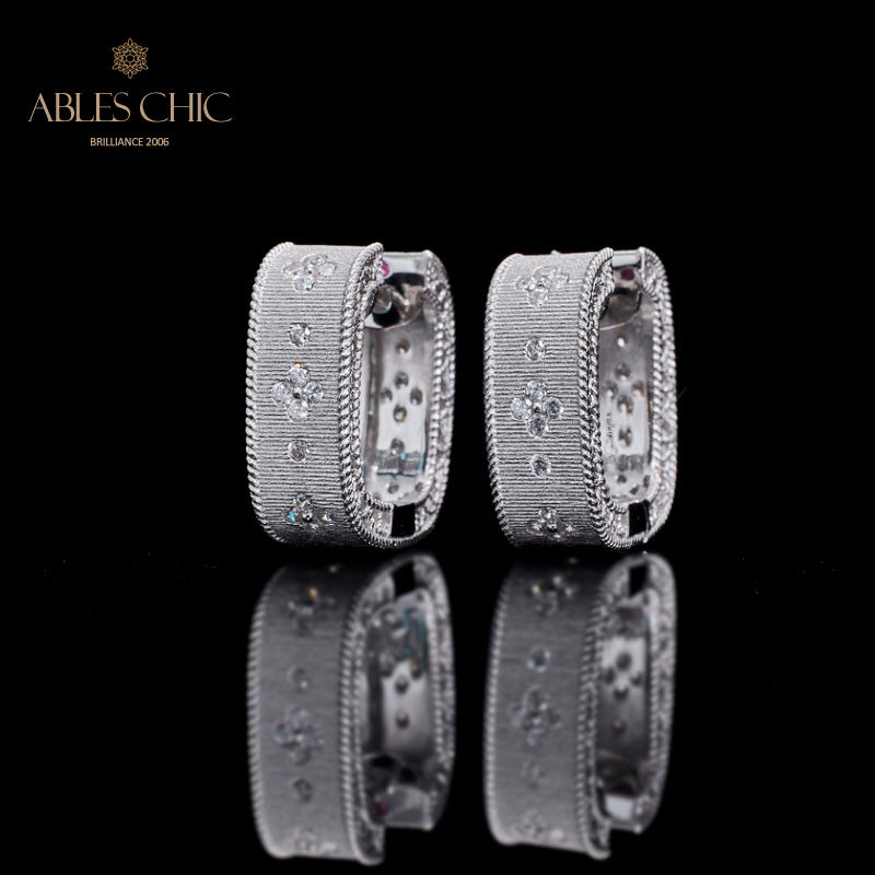 Boucles d'oreilles Trèfle Zircon 5773