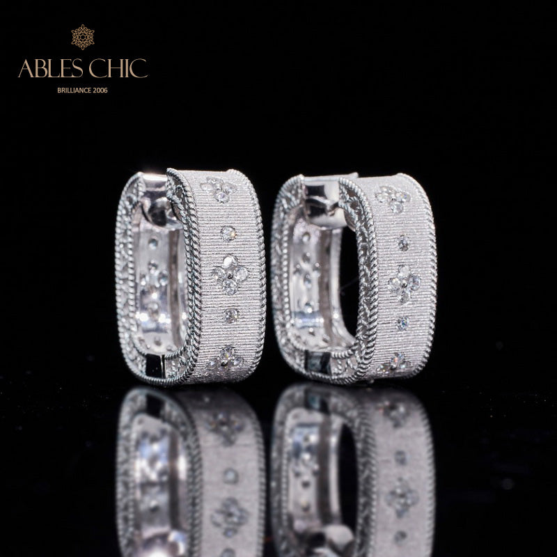 Boucles d'oreilles Trèfle Zircon 5773