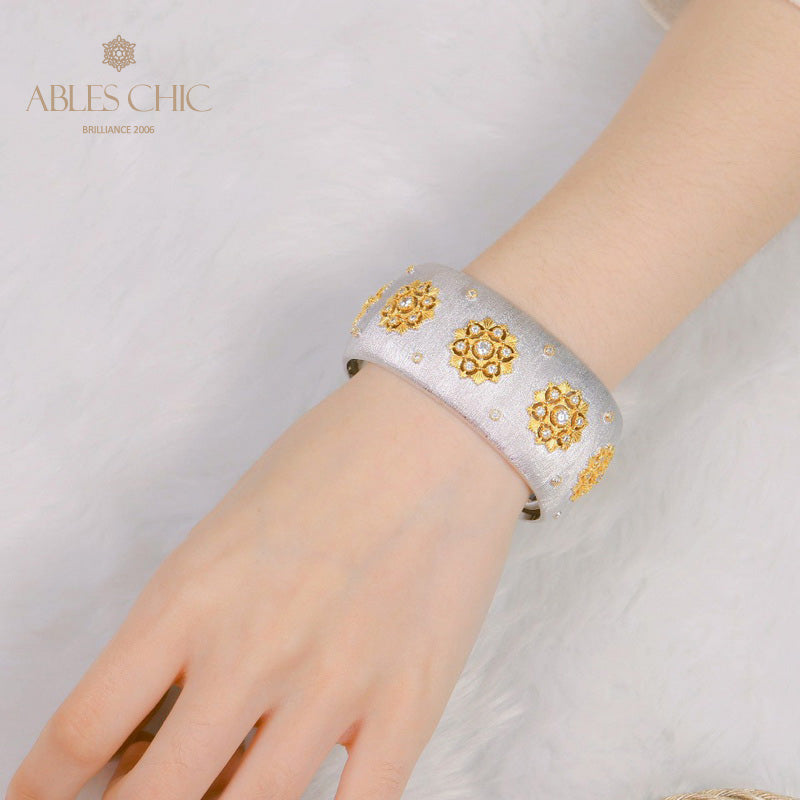 Bracelet floral à motif en tissu 5636