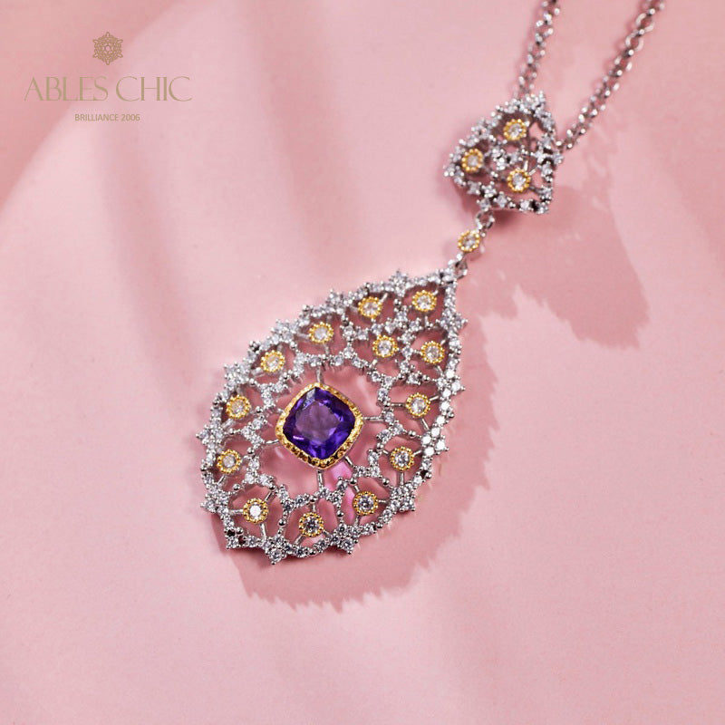 Collier lustre en filigrane de dentelle 6022