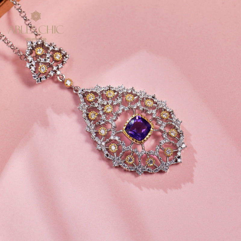 Collier lustre en filigrane de dentelle 6022