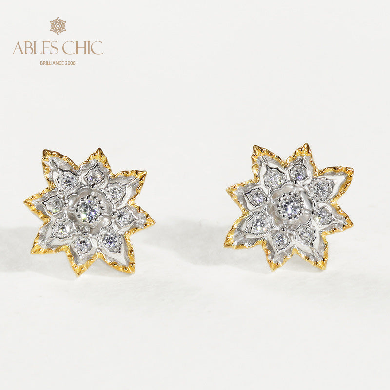 Boucles d'oreilles fleurs étoilées 5004