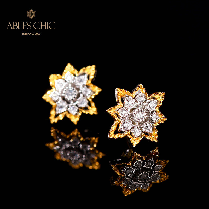 Boucles d'oreilles fleurs étoilées 5004