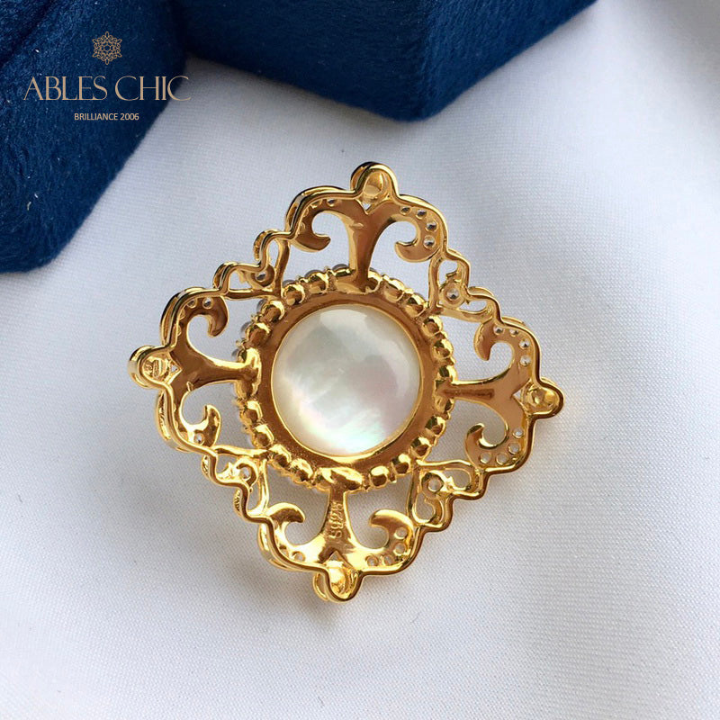 Pendentif halo en filigrane de perles Mabe 5821