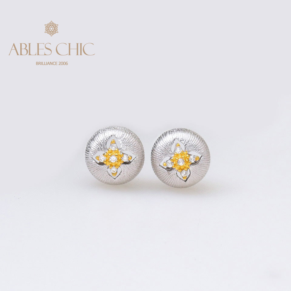 Boucles D'oreilles Soyeuses Dôme Trèfle 5087