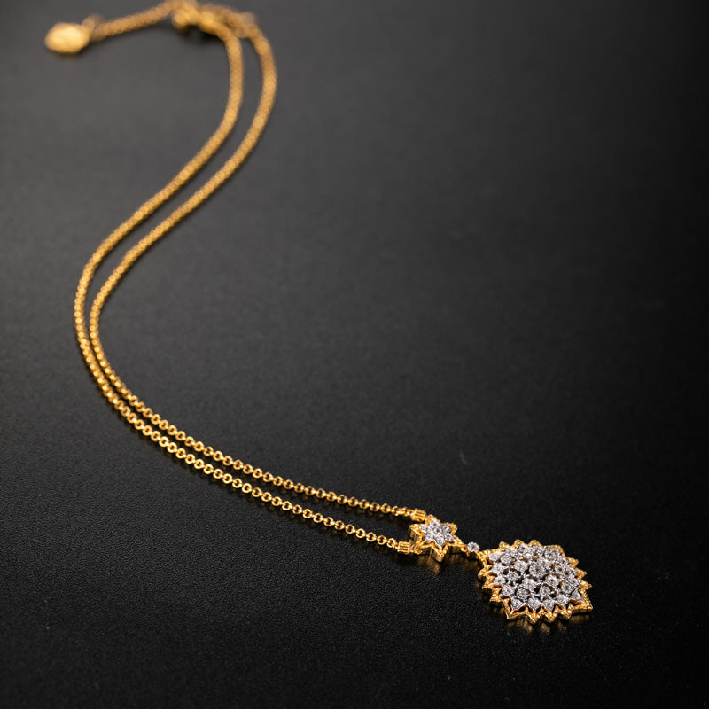 Collier Étoilé Filigrane Nid d'Abeille 5007