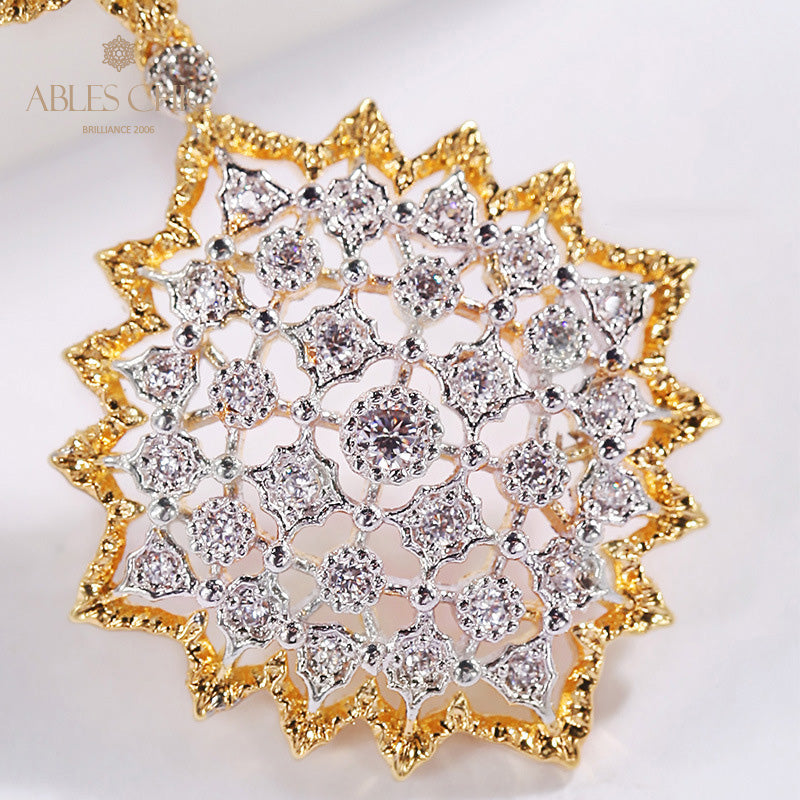 Collier Étoilé Filigrane Nid d'Abeille 5007