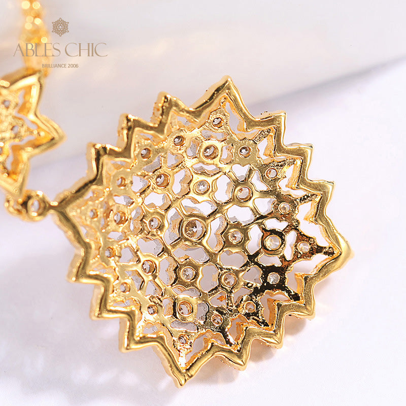 Collier Étoilé Filigrane Nid d'Abeille 5007