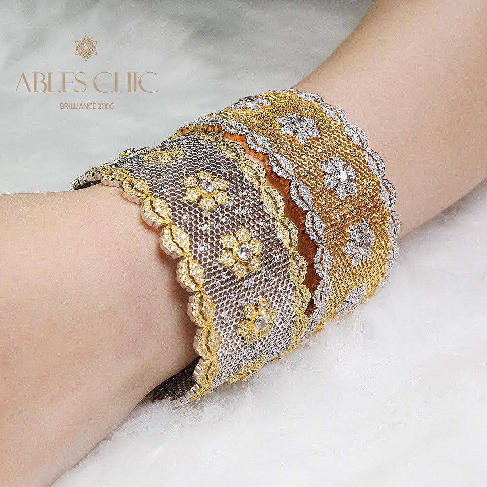 Bracelet Floral en Dentelle Aérée 5164