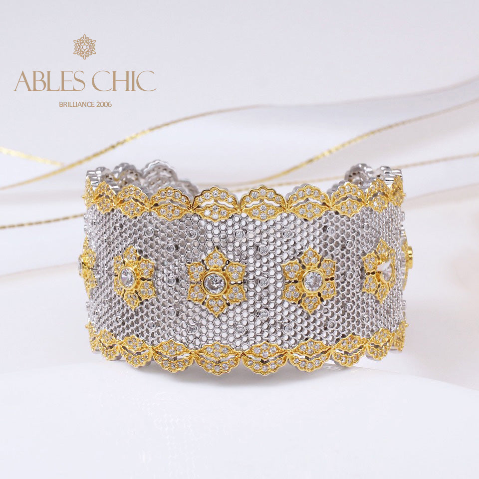 Bracelet Floral en Dentelle Aérée 5164