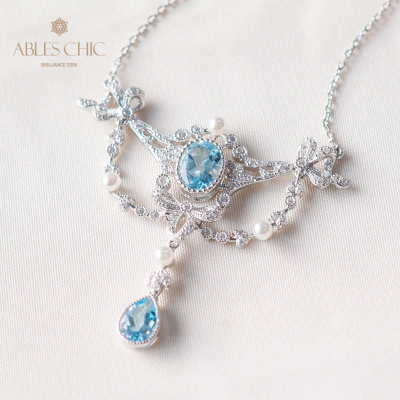 Collier Floral Topaze Naturelle 6062