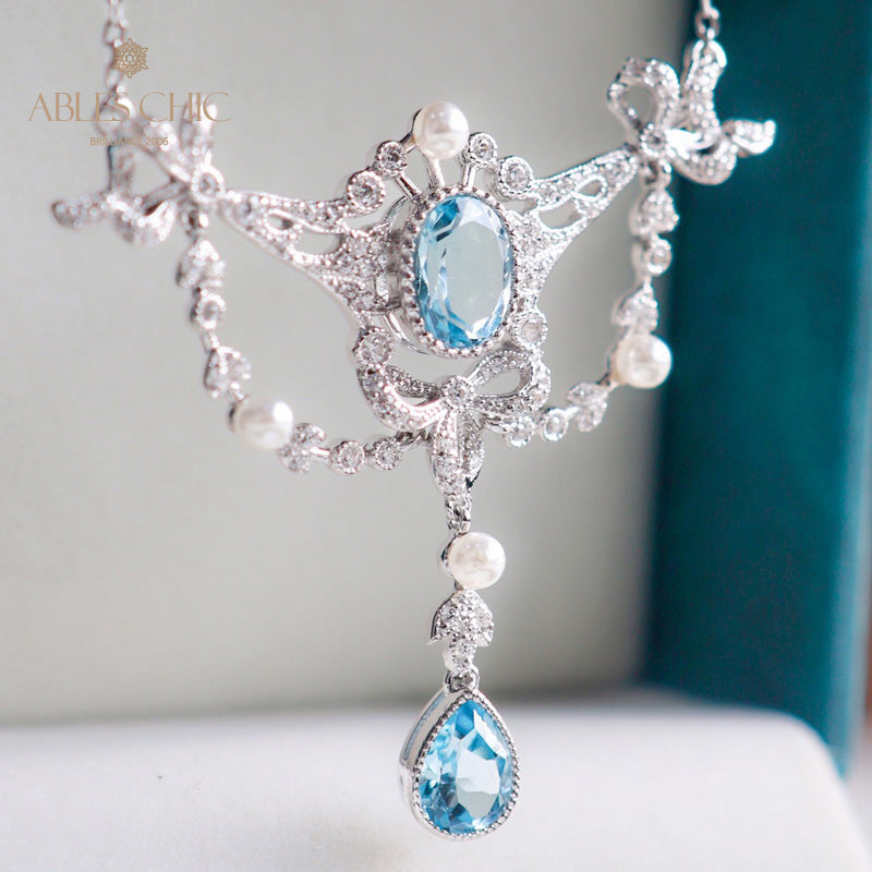 Collier Floral Topaze Naturelle 6062