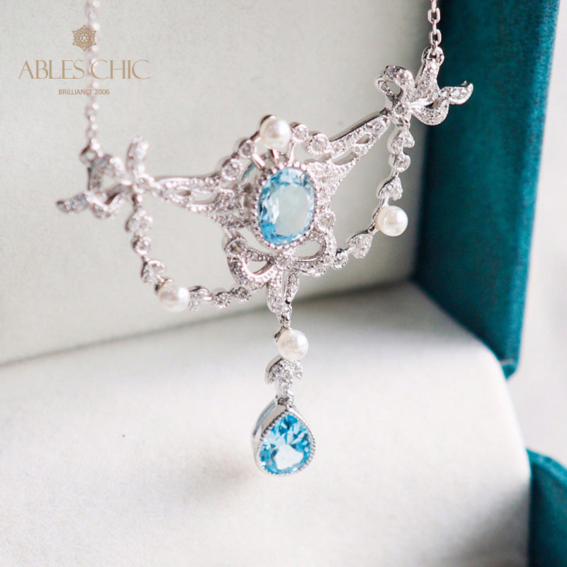 Collier Floral Topaze Naturelle 6062
