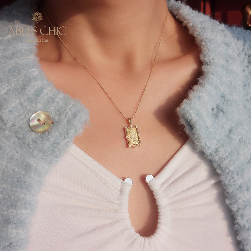 Pendentif pièce d'or personnages uniquement